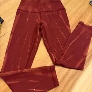 Women's Red High-Waisted Leggings